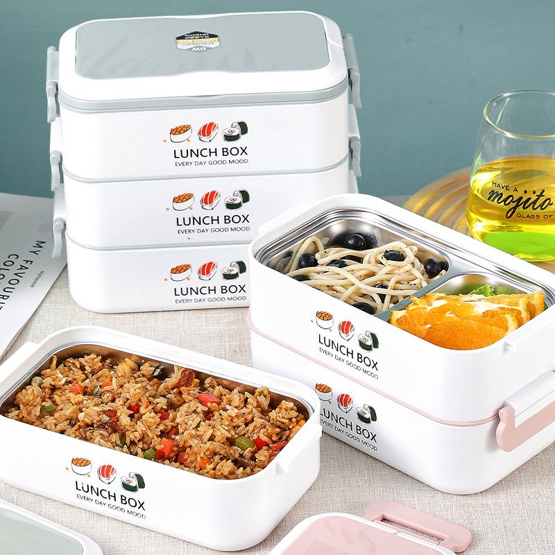 Korean High Quality Rectangle Lunch Box - Onlyveggies