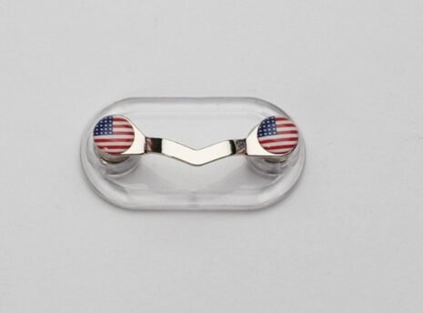 EyeGlass Holder 17 American Flag Silver EyeGlass Holder 17 American Flag Silver
